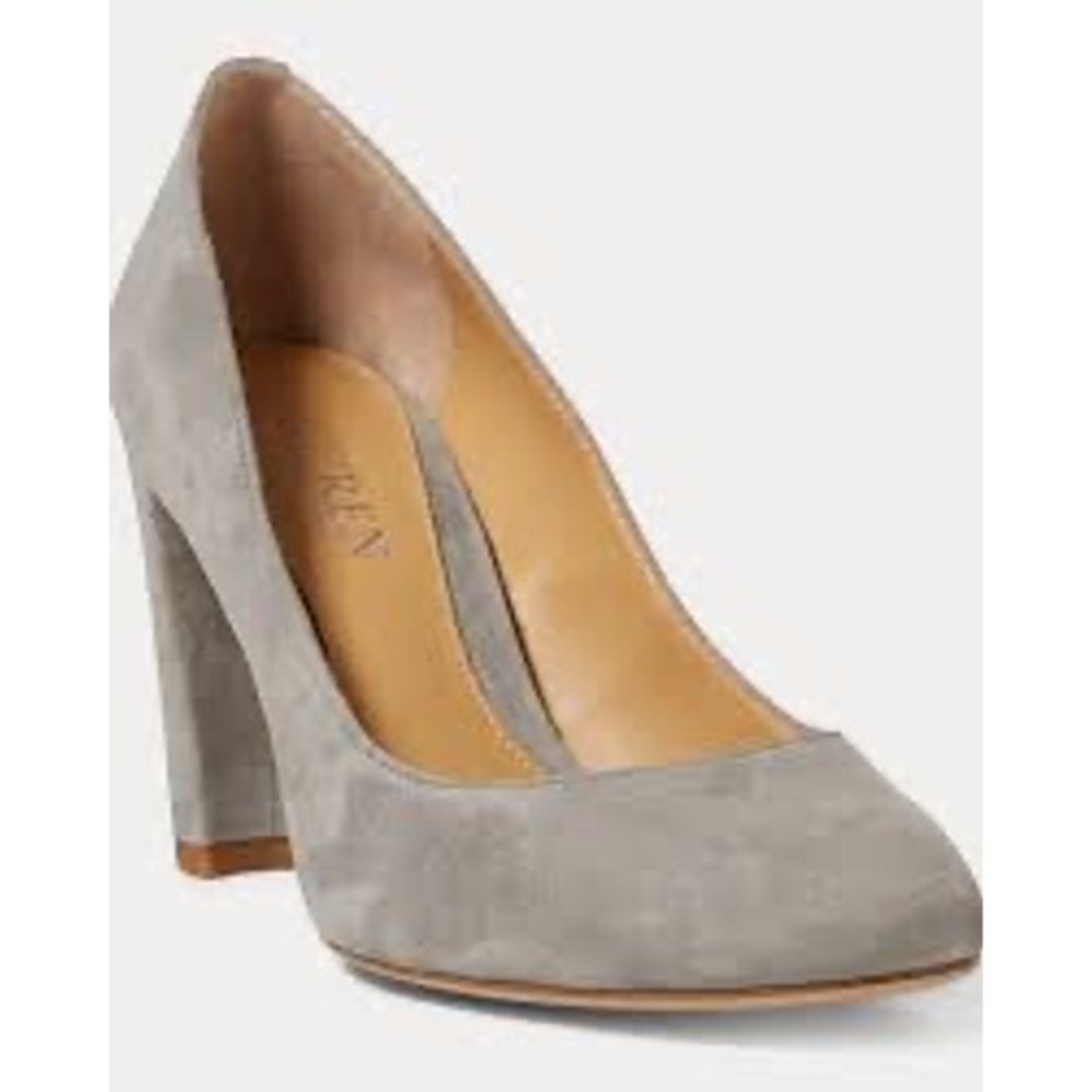 Lauren Ralph‎ Lauren Maddie suede pump gray women's size 9 professional business